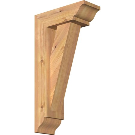 Traditional Traditional Smooth Bracket W/ Offset Brace, Western Red Cedar, 5 1/2W X 14D X 26H